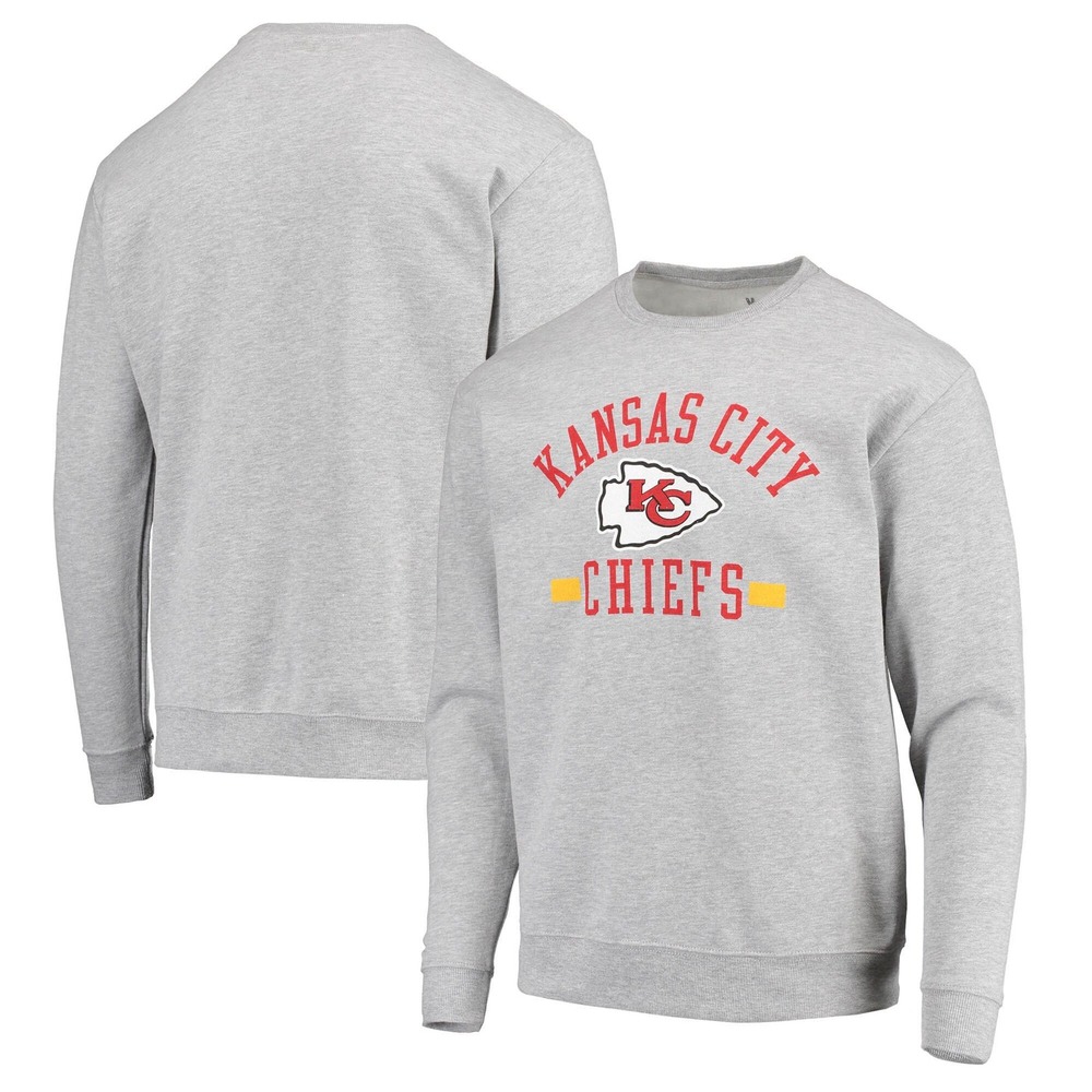 (CL) Junk Food Mens Kansas City Chiefs Crewneck Sweatshirt Gray XL NFL Football